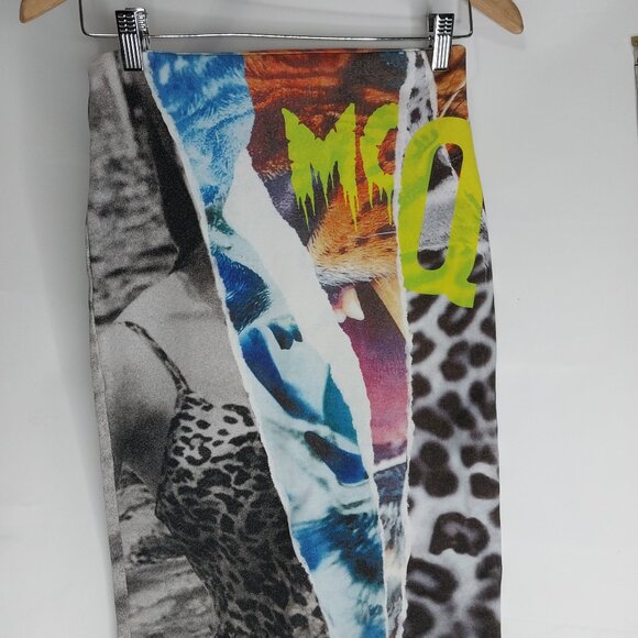 Mqueen Alexander Abstract Animal Print Mid Length Skirt Size Small - Picture 1 of 4